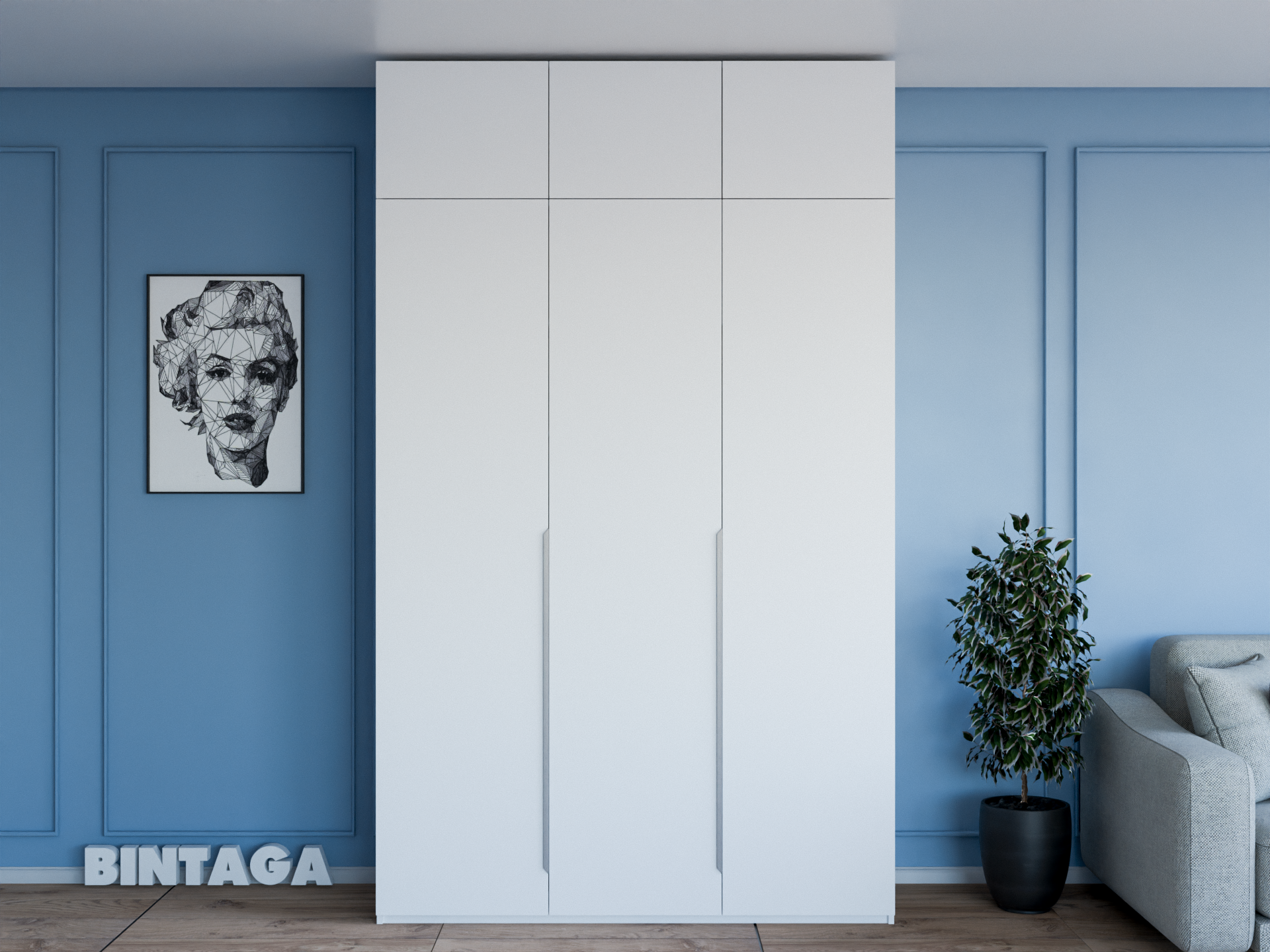 Пакс Альхейм 23 white (silver) ИКЕА (IKEA) изображение товара